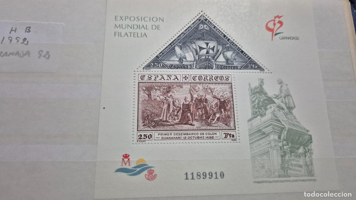 Sellos: LOTE SELLOS ESPA&Ntilde;A HOJA BLOQUE A&Ntilde;O 1992 GRANADA 92
