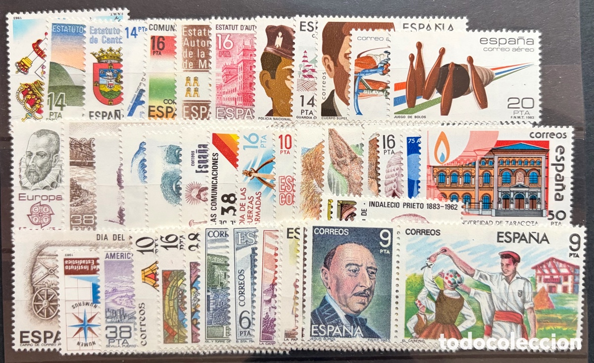 Sellos: Sellos Espa&ntilde;a a&ntilde;o completo 1983