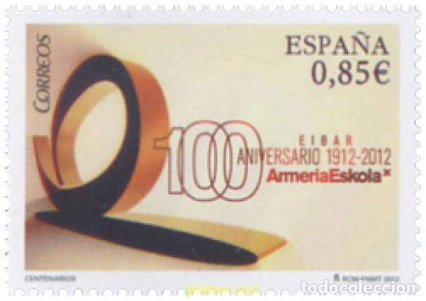 Sellos: 276002 MNH ESPA&Ntilde;A 2012 CENTENARIO DE LA ARMER&Iacute;A ESKOLA