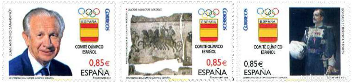 Sellos: 280643 MNH ESPA&Ntilde;A 2012 CENTENARIO DEL COMITE OLIMPICO ESPA&Ntilde;OL