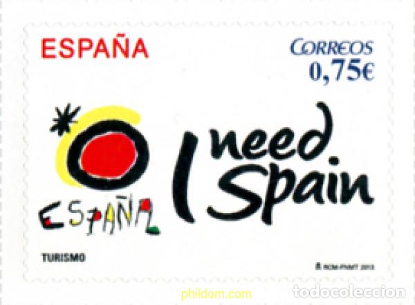 Sellos: 294632 MNH ESPA&Ntilde;A 2013 TURISMO - I NEED SPAIN