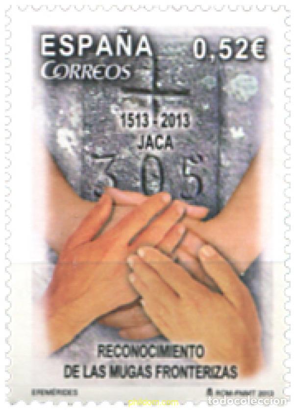 Sellos: 297518 MNH ESPA&Ntilde;A 2013 RECONOCIMIENTO DE LAS MUGAS FRONTERIZAS