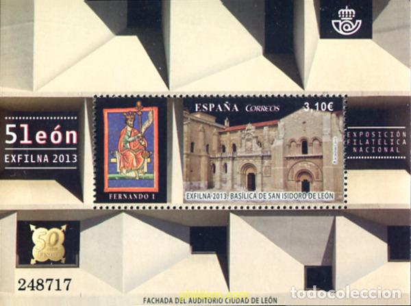 Sellos: 306956 MNH ESPA&Ntilde;A 2013 EXFILNA 2013 - BASILICA DE SAN ISIDORP - LEON