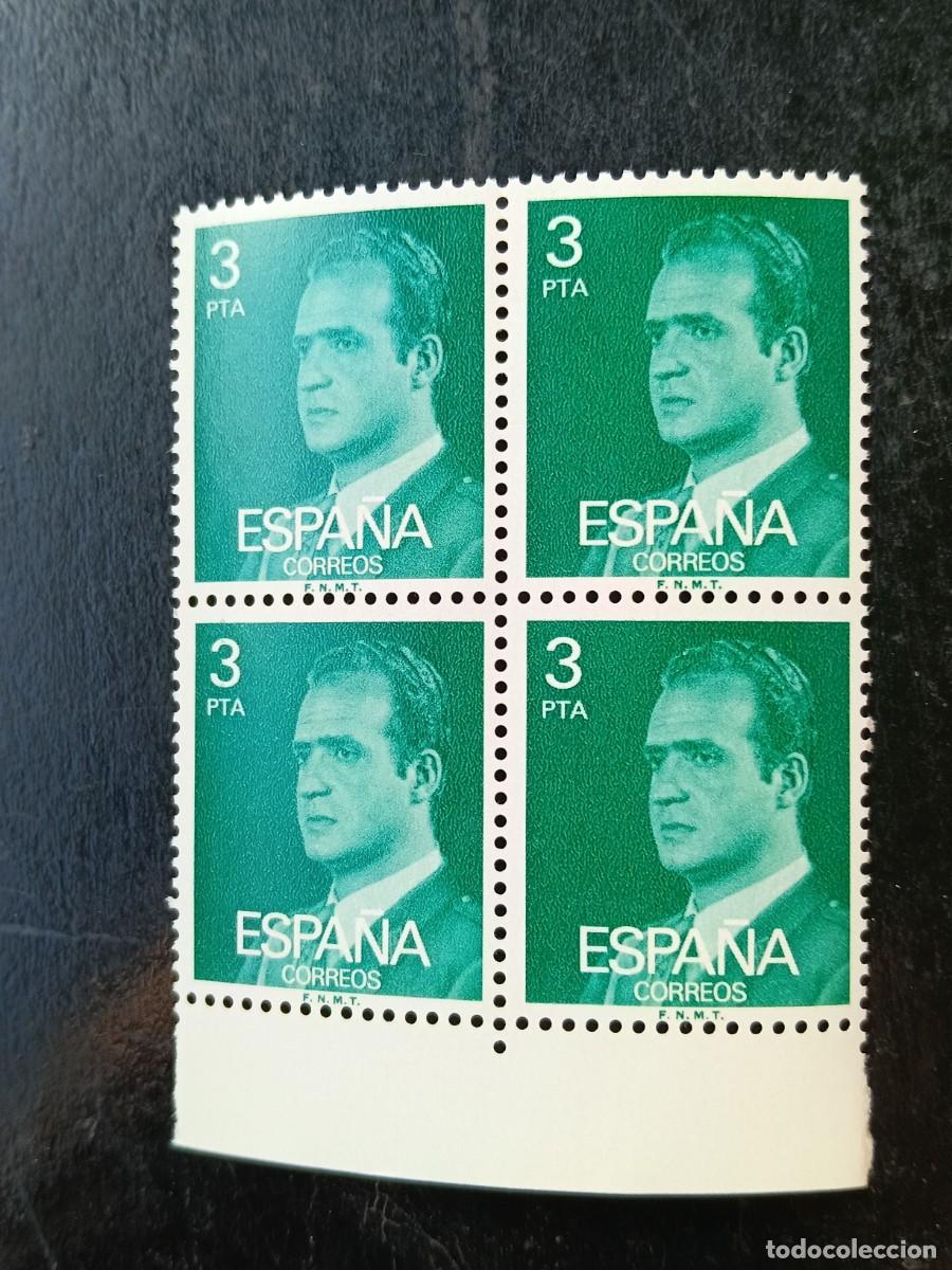 Sellos: Espa&ntilde;a 1976 - Edifil 2346 - Juan Carlos I. Efigie del Rey. Nuevos. Bloque de 4
