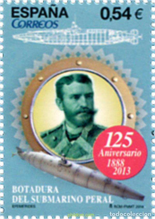Sellos: 313685 MNH ESPA&Ntilde;A 2014 BOTADURA DEL SUBMARINO PERAL