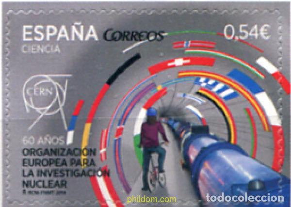 Sellos: 312039 MNH ESPA&Ntilde;A 2014 60 A&Ntilde;OS DE LA ORGANIZACION EUROPEA PARA LA INVESTIGACION NUCLEAR