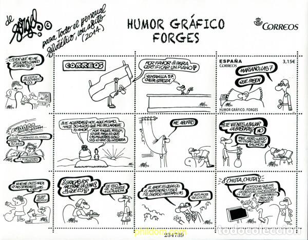 Sellos: 322532 MNH ESPA&Ntilde;A 2014 HUMOR GRAFICO - FORGES