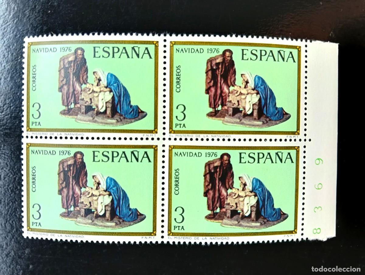 Sellos: Espa&ntilde;a 1976 - Edifil 2368 -Navidad. Congreso Internacional Belenistas. Castells. Nuevos. Bloque de 4