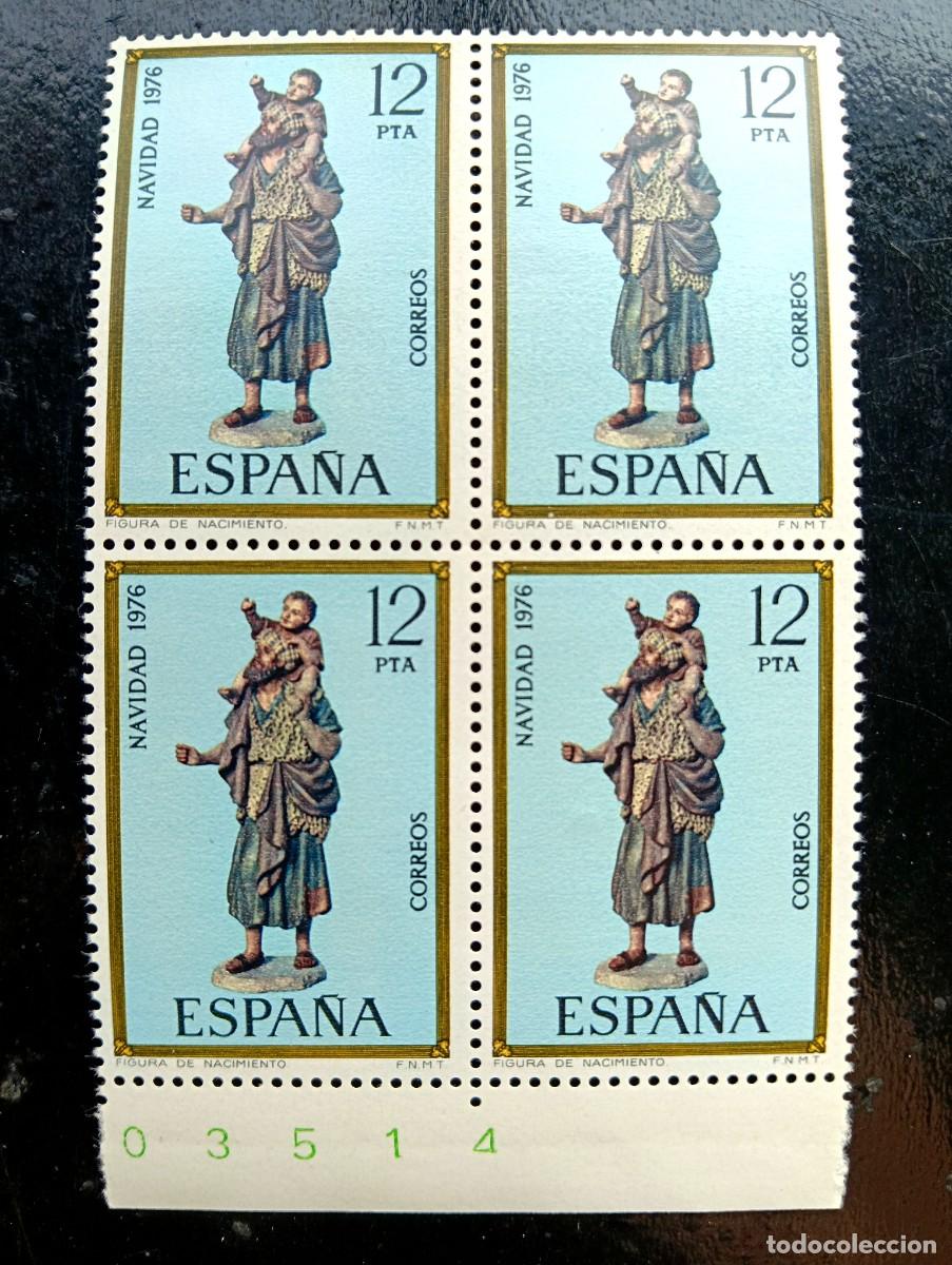 Sellos: Espa&ntilde;a 1976 - Edifil 2369 -Navidad. Congreso Internacional Belenistas. Castells. Nuevos. Bloque de 4