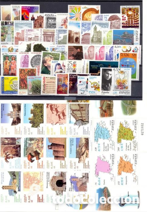 Sellos: Sellos Espa&ntilde;a Nuevo A&ntilde;o 2001 Completo Descuento facial