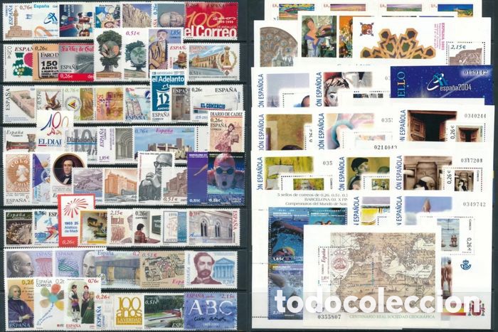 Sellos: Sellos Espa&ntilde;a Nuevo A&ntilde;o 2003 Completo Descuento facial