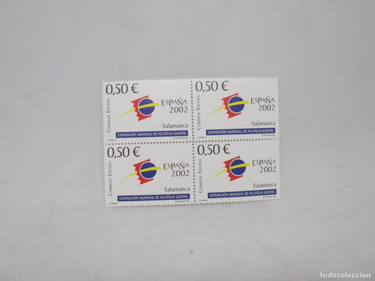 Sellos: Espa&ntilde;a 2002 Exposici&oacute;n mundial de la filatelia Juvenil.Lote de cuatro nuevos