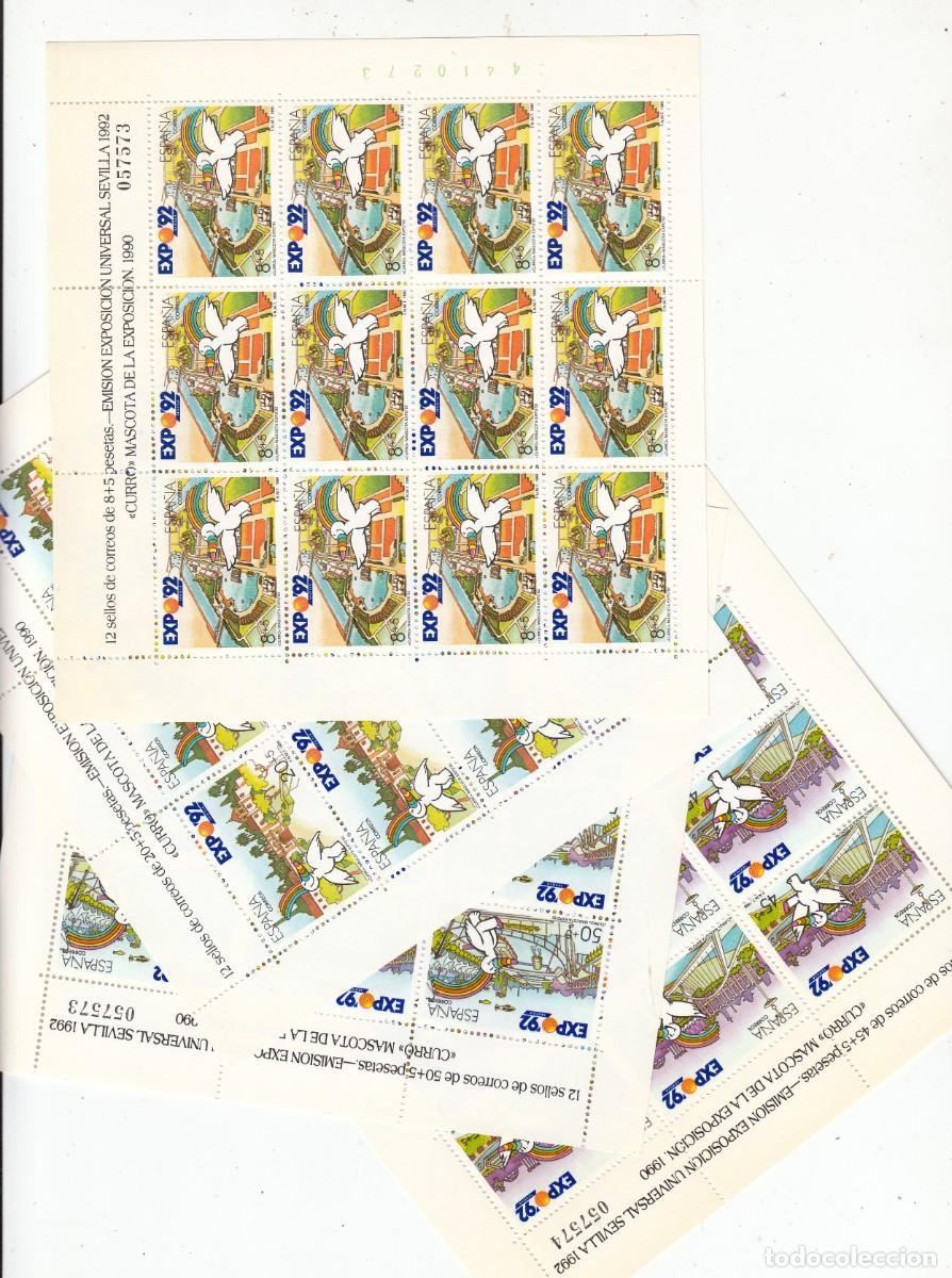 Sellos: 1990 -MINIPLIEGOS EXPO 92 NUMS. 3050 - 3053