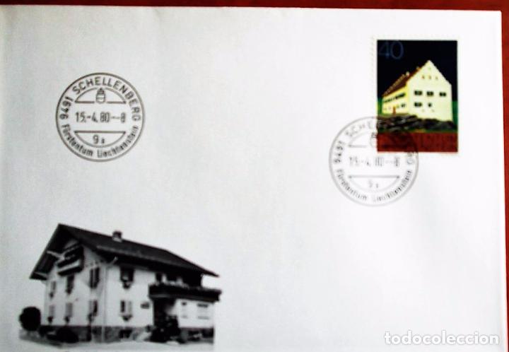 Sellos: Liechtenstein. SPD 644 Edificios: Convento en Bendern. 1978. Matasello: 15.4.80 Schellenberg. Numera - Foto 1