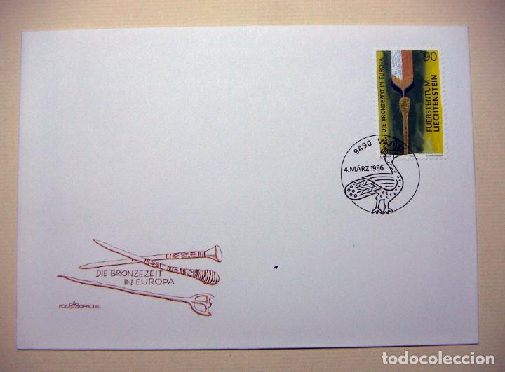 Sellos: SOBRE PRIMER DIA LIECHTENSTEIN 1996 - Foto 1