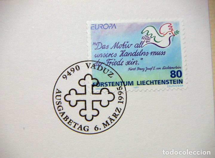Sellos: SOBRE PRIMER DIA LIECHTENSTEIN 1995 - Foto 2