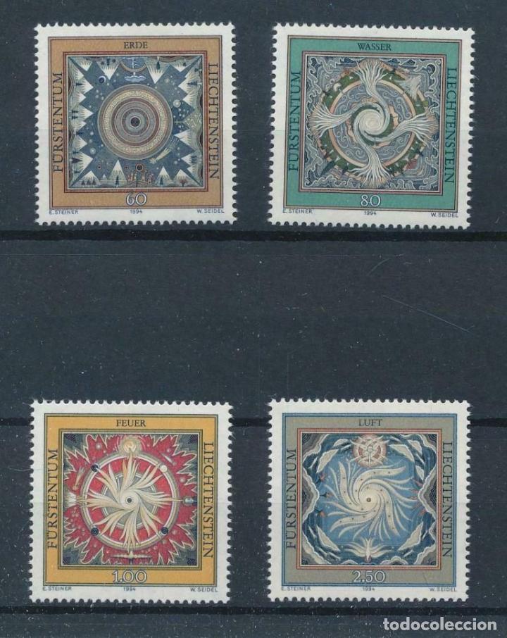 Sellos: Liechtenstein 1994 Ivert 1040/3 *** Los Cuatro Elementos - Foto 1