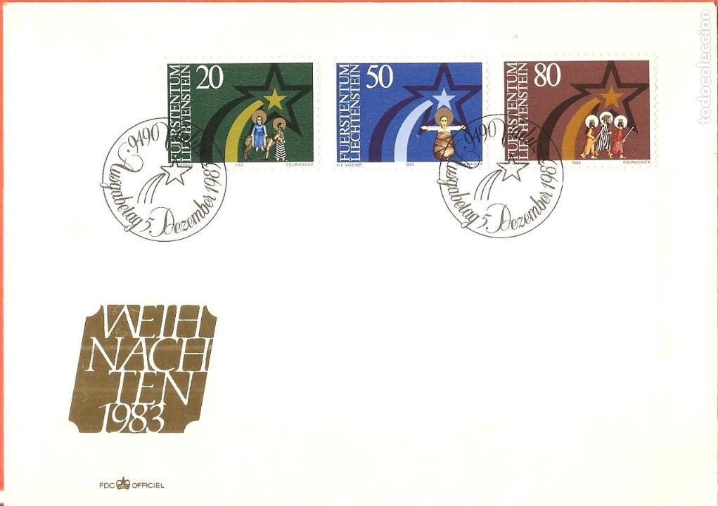 Sellos: SPD -FDC LIECHTENSTEIN, NAVIDAD, 1983 - Foto 1