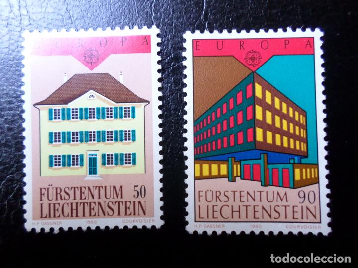 Sellos: *liechtenstein,1990, europa, edificios postales, Yvert 925/6 - Foto 1