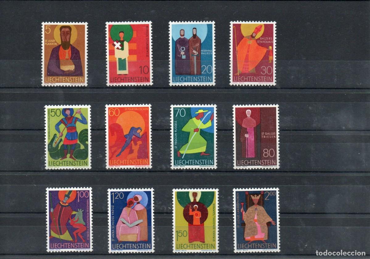 Sellos: LIECHTENSTEIN. SERIES BASICAS. PATRONES DE IGLESIAS. - Foto 1