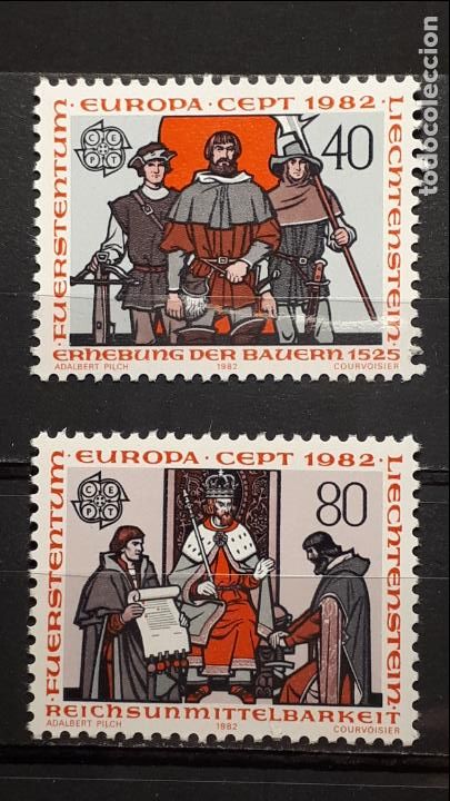 Sellos: Liechtenstein. A&Ntilde;O 1982 ** YVERT 732/3 - Foto 1