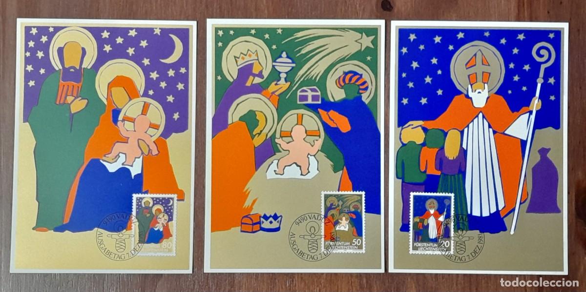 Sellos: Liechtenstein, tarjetas m&aacute;ximas, Navidad - Foto 1