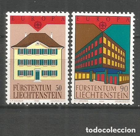 Sellos: Liechtenstein 1990 Ivert 925/6 *** Europa - Edificios Postales - Foto 1