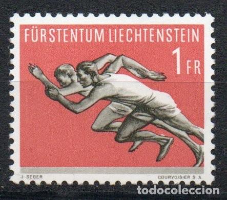 Sellos: LIECHTENSTEIN A&Ntilde;O 1956 YV 307*** (III SERIE) DEPORTES ATLETISMO