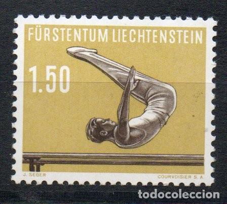 Sellos: LIECHTENSTEIN A&Ntilde;O 1957 YV 318*** (IV SERIE) DEPORTES GIMN&Aacute;SIA EN BARRAS PARALELAS