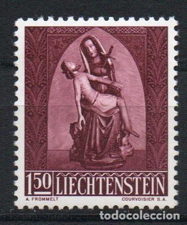 Sellos: LIECHTENSTEIN A&Ntilde;O 1957 YV 326*** NAVIDAD ESCULTURA EN CAPILLA DE SAN MAMERT EN TRIESEN ARTE RELIGI&Oacute;N