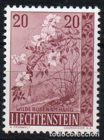 Sellos: LIECHTENSTEIN A&Ntilde;O 1958 YV 320*** &Aacute;RBOLES Y ARBUSTOS FLORES SILVESTRES NATURALEZA (I SERIE)