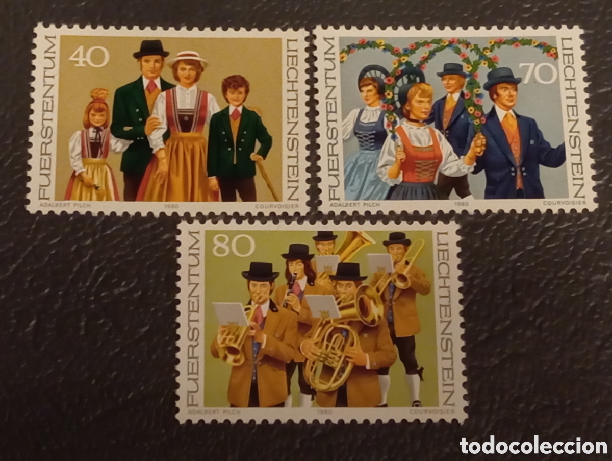 Sellos: LIECHTENSTEIN YVERT NUM. 695/697 ** SERIE COMPLETA SIN FIJASELLOS