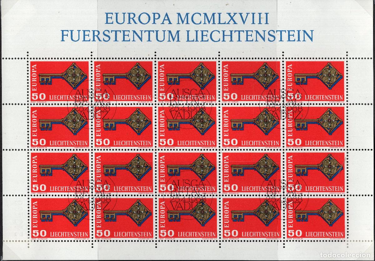 Sellos: LIECHTENSTEIN 1968 MINI-SHEET FDC MICHEL LI 495