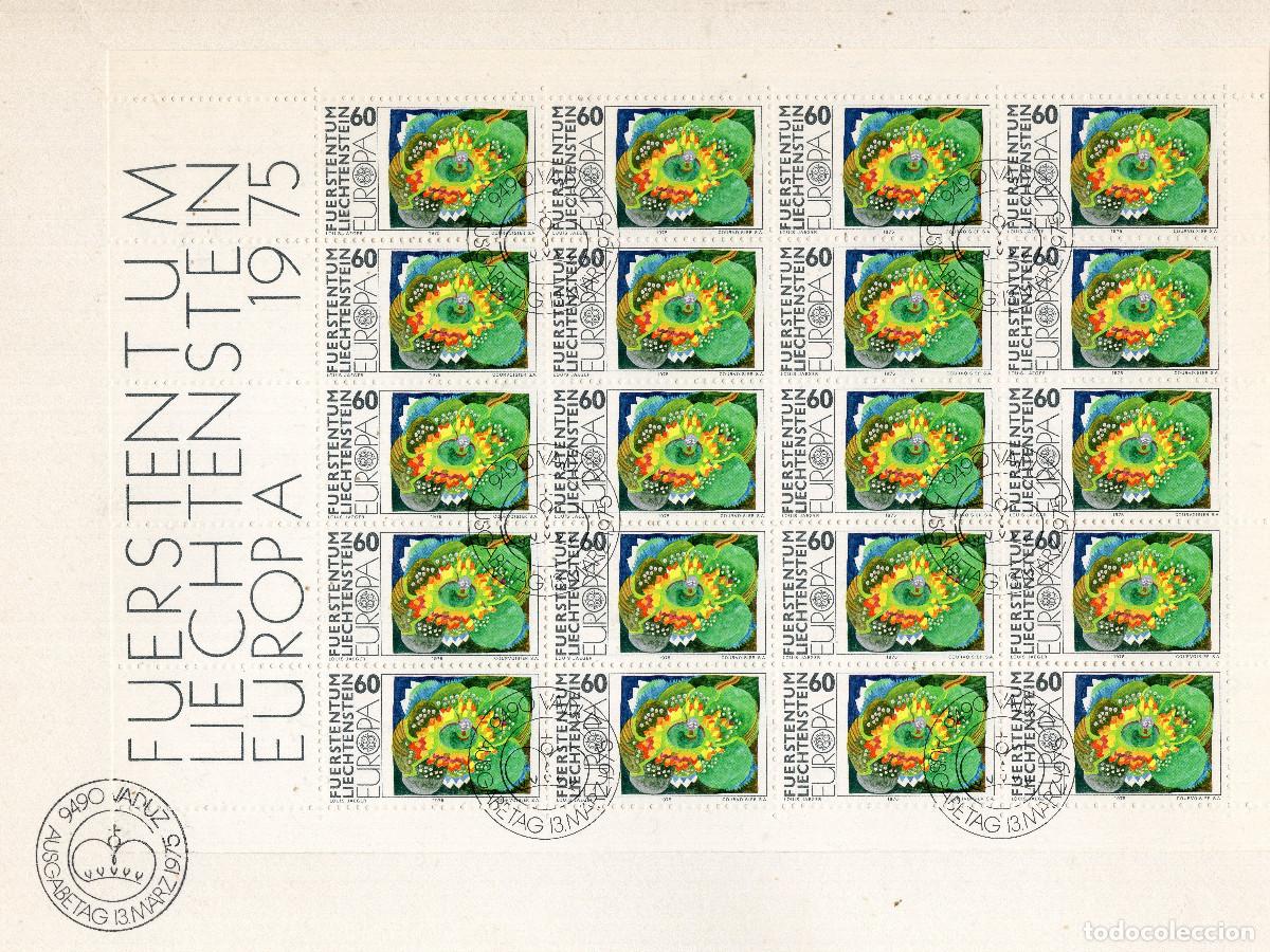 Sellos: LIECHTENSTEIN 1975 MINI-SHEET FDC MICHEL LI 624