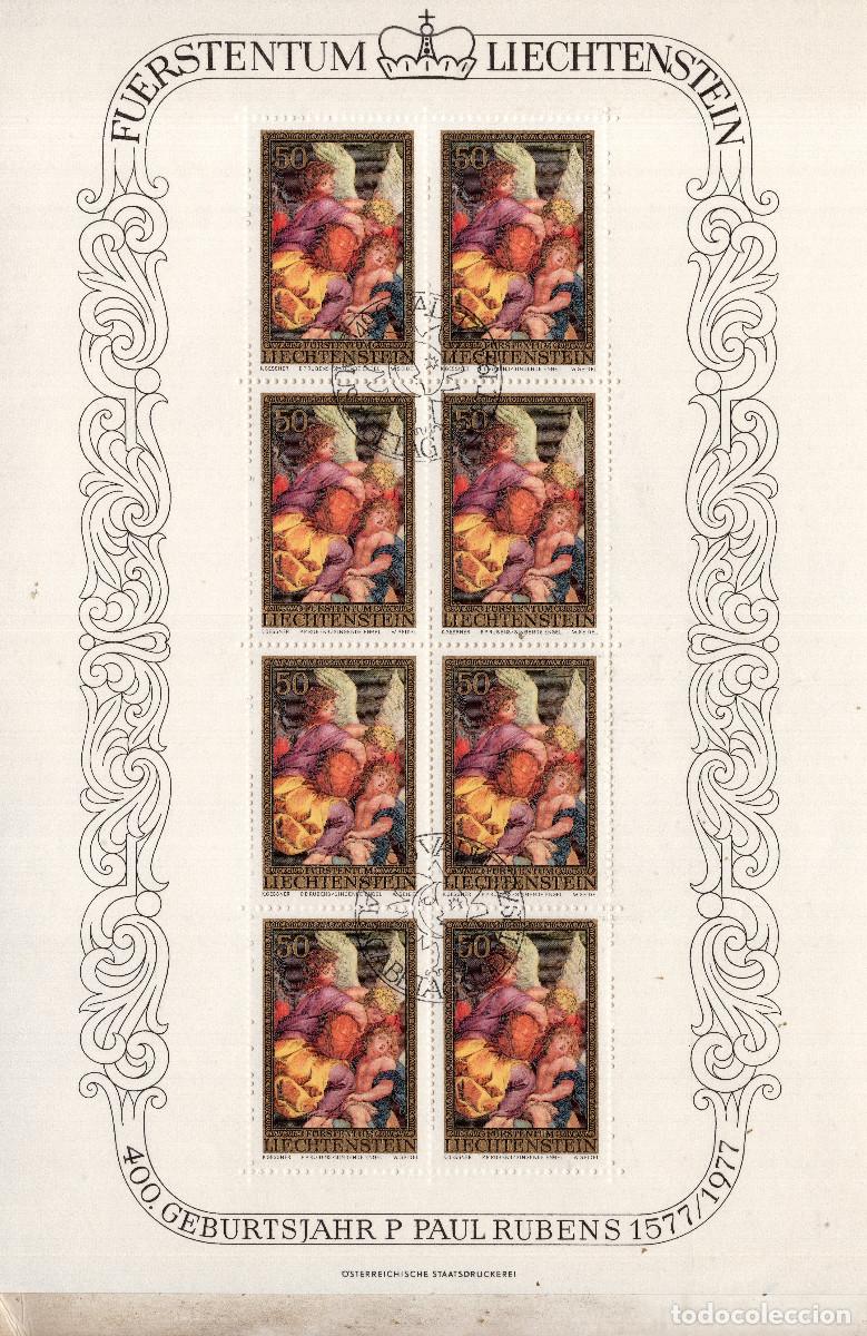 Sellos: LIECHTENSTEIN 1977 MINI-SHEET FDC MICHEL LI 655