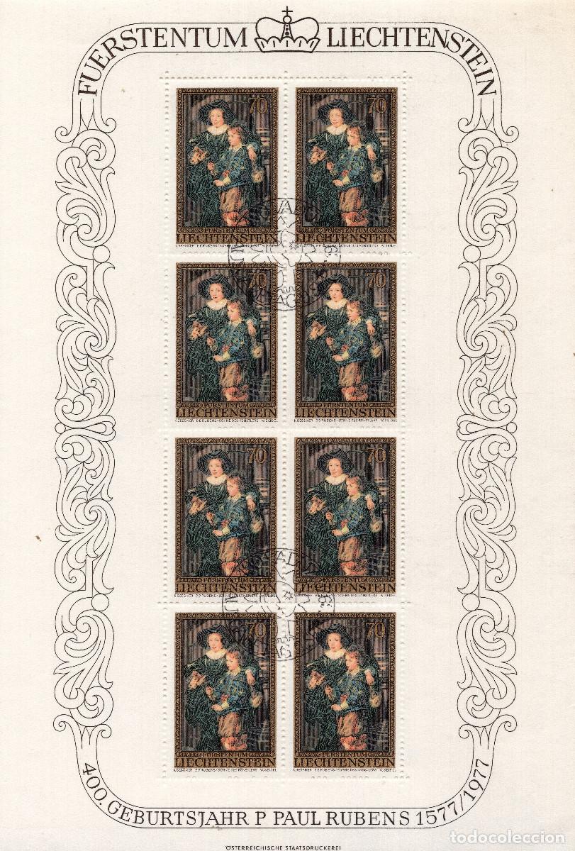 Sellos: LIECHTENSTEIN 1977 MINI-SHEET FDC MICHEL LI 656