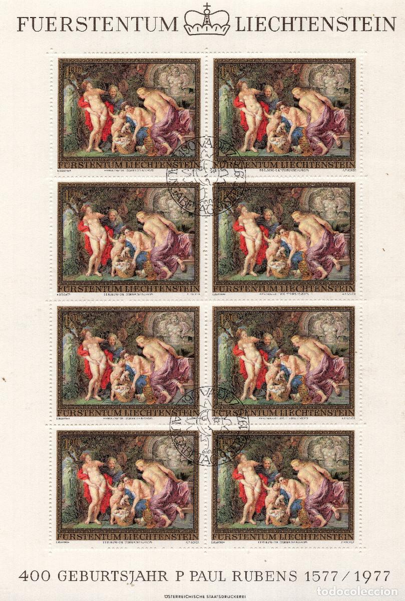 Sellos: LIECHTENSTEIN 1977 MINI-SHEET FDC MICHEL LI 657