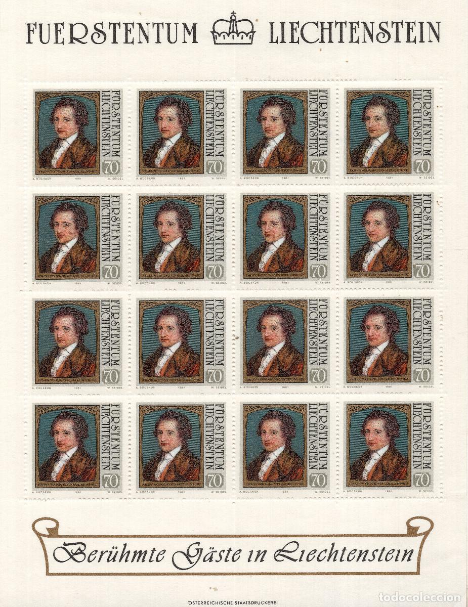 Sellos: LIECHTENSTEIN 1981 MINI-SHEET MICHEL LI 785