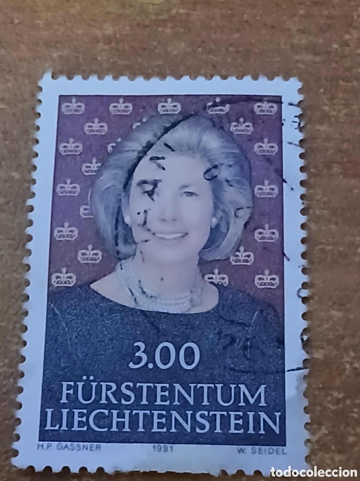 Sellos: Sello Liechtenstein Princesa Marie 1.991 -30 francos-