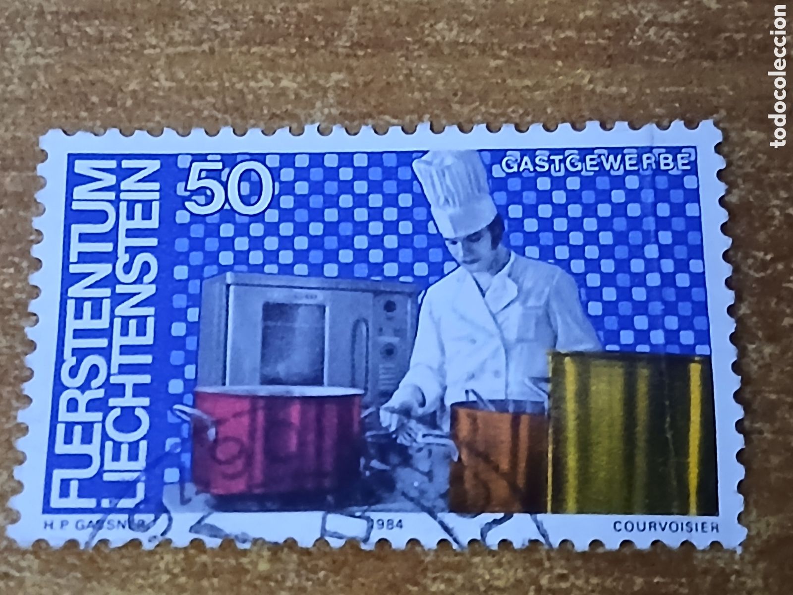 Sellos: Sello Liechtenstein Gente y Trabajo 1.984