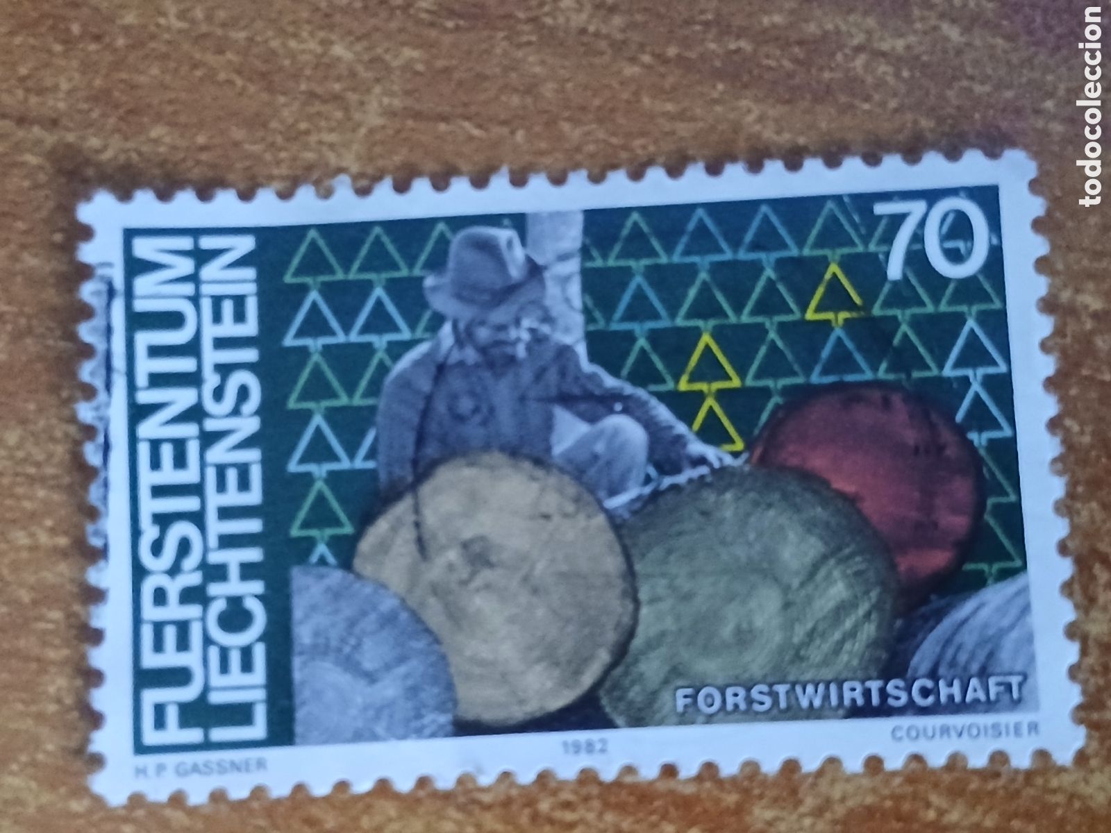 Sellos: Sello Liechtenstein 1.982 Agricultura y Silvicultura -70 c&eacute;ntimos-