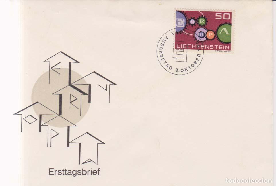 Sellos: Liechtenstein 1961 yvert 364 FDC SPD Conferencia Europea de telecomunicaciones (E699-174)