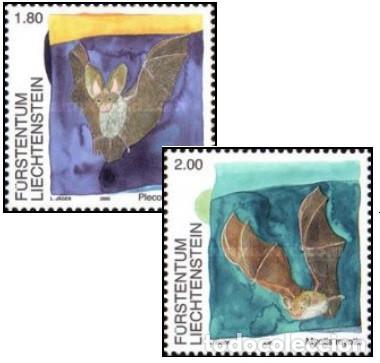 Sellos: Liechtenstein 2005 SW-1389/90 &rdquo;Mam&iacute;feros: Murci&eacute;lagos&rdquo;/ Nuevo, sin charnela, MNH.