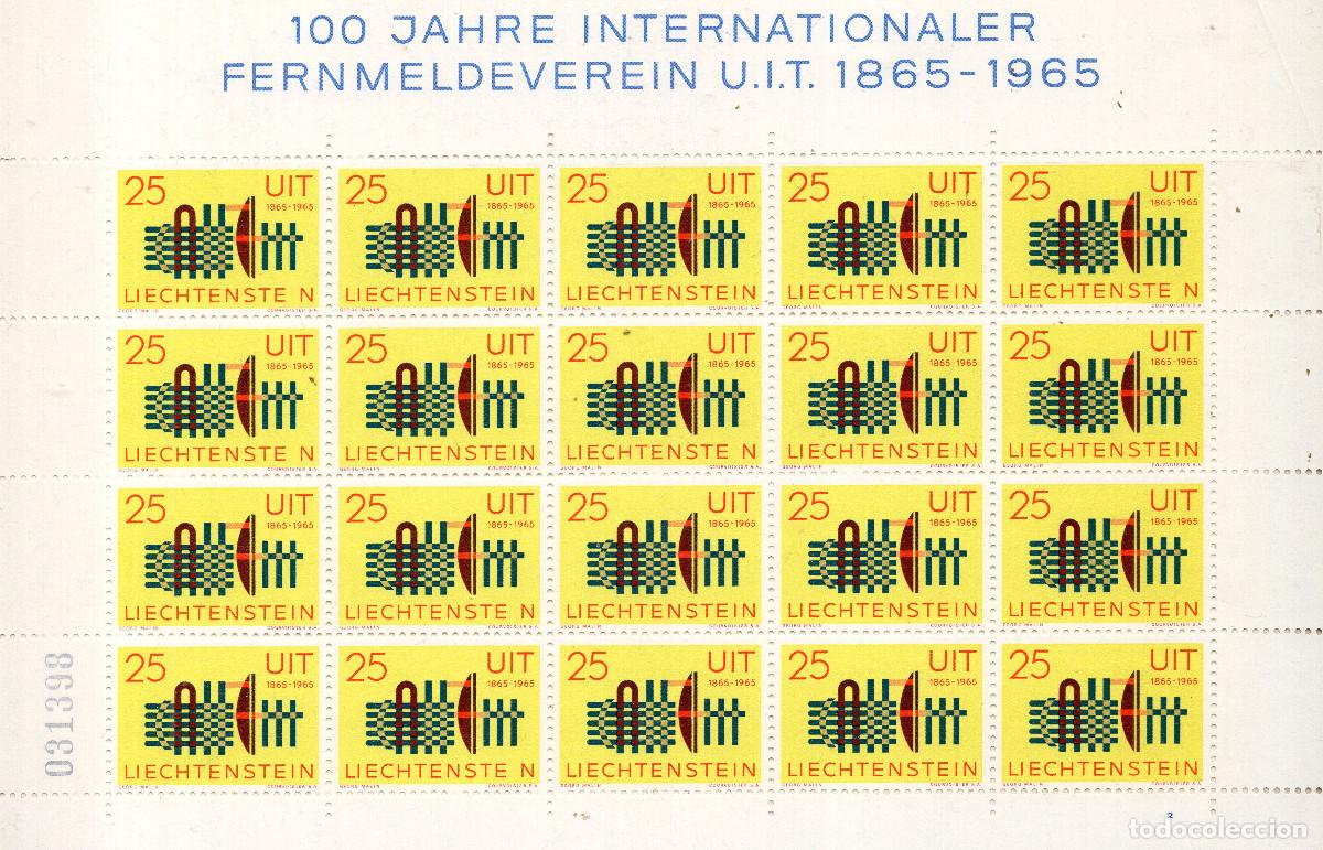 Sellos: LIECHTENSTEIN 1965 MINI-SHEET FDC MICHEL LI 458