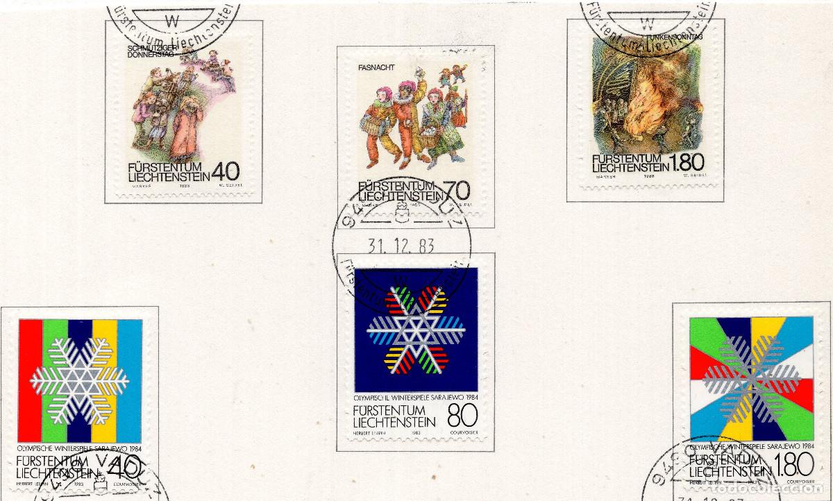 Sellos: LIECHTENSTEIN 1983 STAMPS MICHEL LI 818-820+834-836