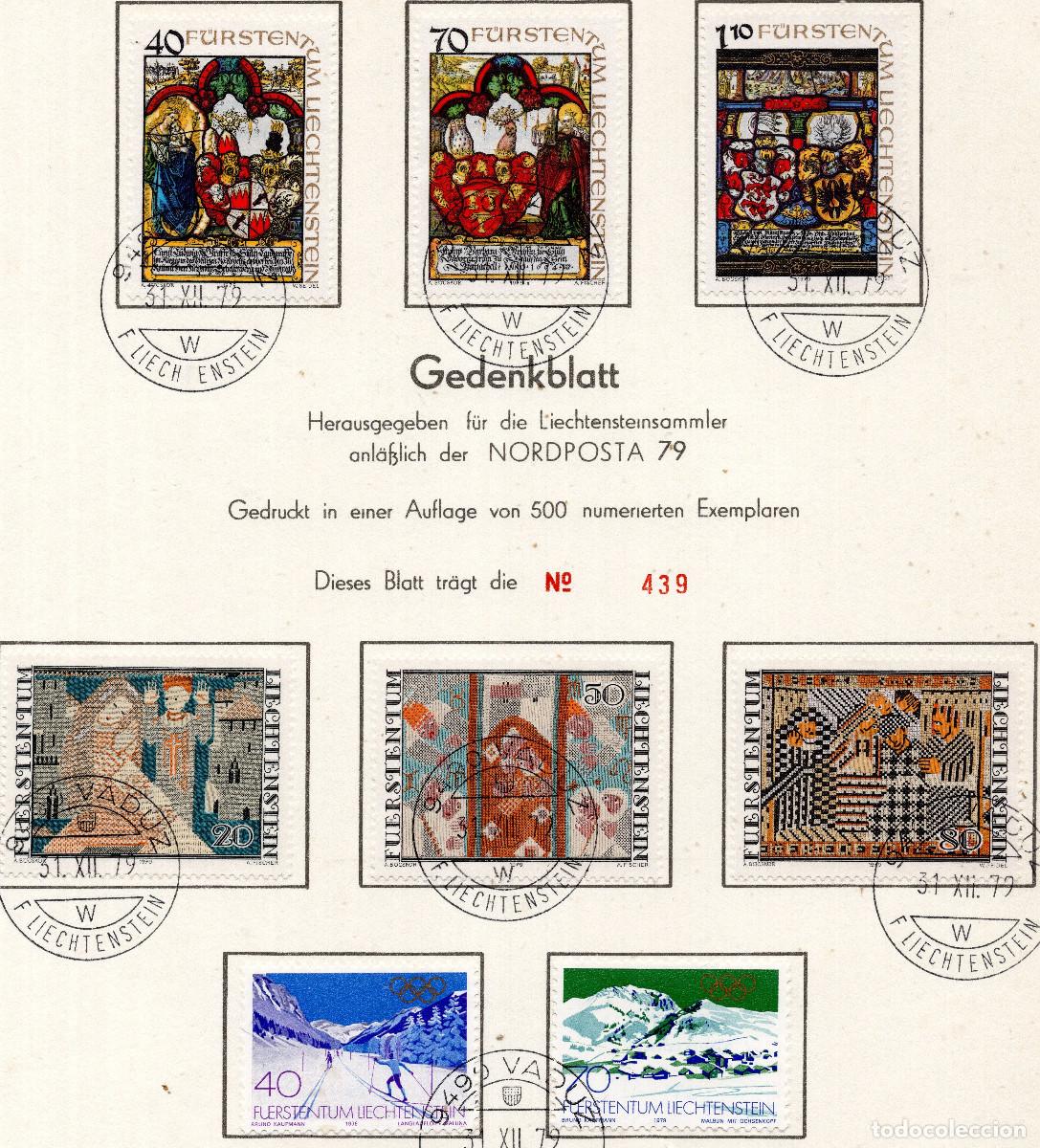 Sellos: LIECHTENSTEIN 1979 STAMPS MICHEL LI 735+736+731-733+738-740
