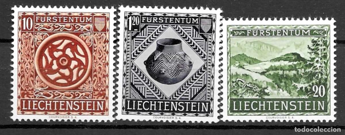 Sellos: LIELIECHTENSTEIN- 1953-* C/ FIJASELLO- APERTURA MUSEO NACIONAL DE VADUZ- SERIE COMPLRTA