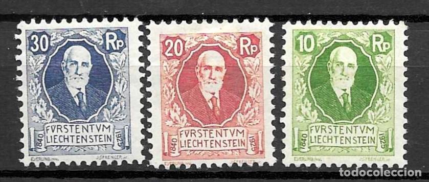 Sellos: LIELIECHTENSTEIN- 1925- * C/ FIJASELLO- 85 ANIVERSARIO DEL PRICIPE JOHANN- SERIE COMPLRTA