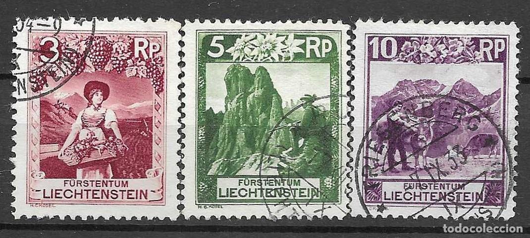 Sellos: LIELIECHTENSTEIN- 1930- USADOS- PAISAJES - IN- COMPLETA
