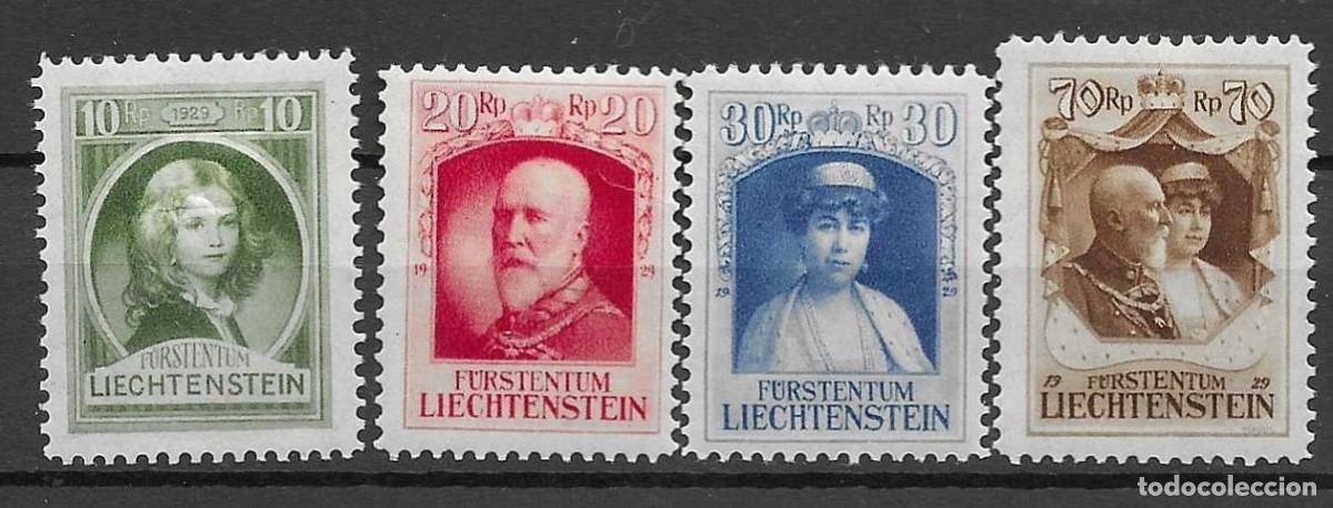 Sellos: LIELIECHTENSTEIN- 1929- * C/SE&Ntilde;AL FIJASELLO- CORONACION DEL PRINCIPE FRCO. SERIE COMPLETA